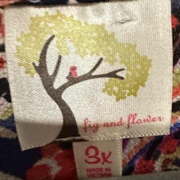 Fig and Flower button down tunic - Picture 3 of 4